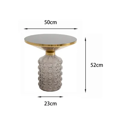 Kare Stolik boczny LOLA SMOKE 50 x 52 x 50cm / 70647