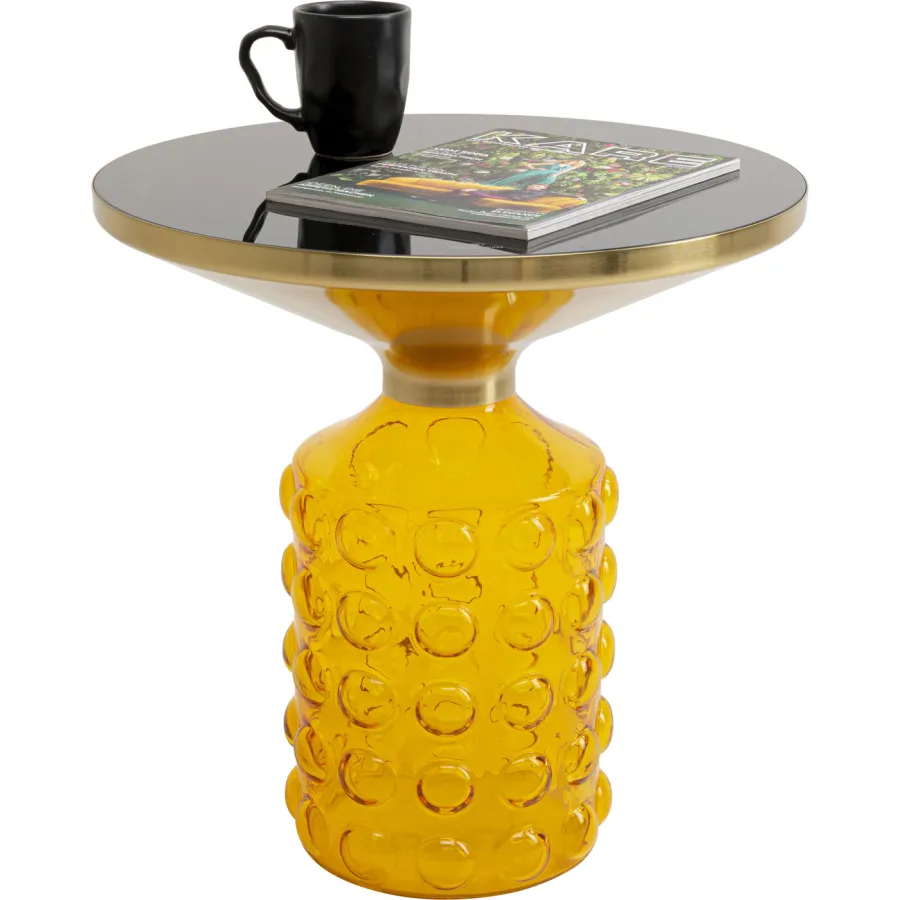 Kare Stolik boczny LOLA SMOKE zółty 50 x 52 x 50cm / 70643