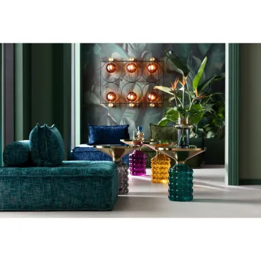 Kare Stolik boczny LOLA SMOKE fioletowy 50 x 52 x 50cm / 70649