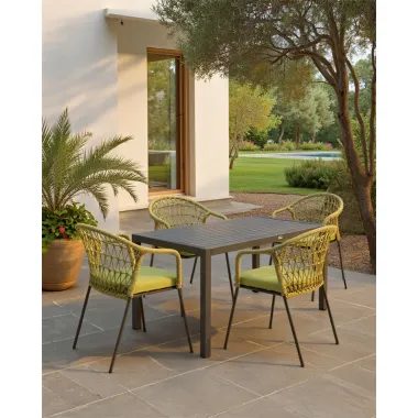 Kare Stół MALMO zielony 140 x 75 x 80cm / 70625