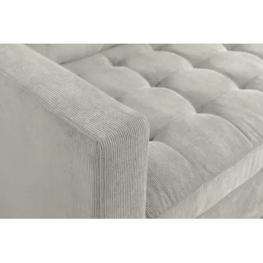 Invicta Sofa narożna STOCKHOLM 3 osobowa szarozielony  sztruks 220cm / 47837