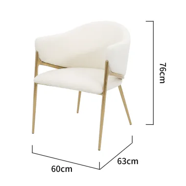 Modig M5-1 Krzesło perłowa biel boucle 60 x 76 x 63cm