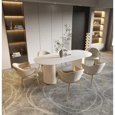 Modig M5-1 Krzesło perłowa biel boucle 60 x 76 x 63cm