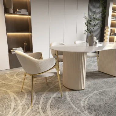 Modig M5-1 Krzesło perłowa biel boucle 60 x 76 x 63cm