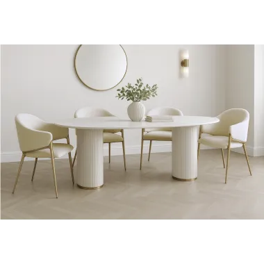 Modig M5-1 Krzesło perłowa biel boucle 60 x 76 x 63cm