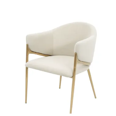 Modig M5-10 Krzesło biały ecru aksamit 60 x 76 x 63cm