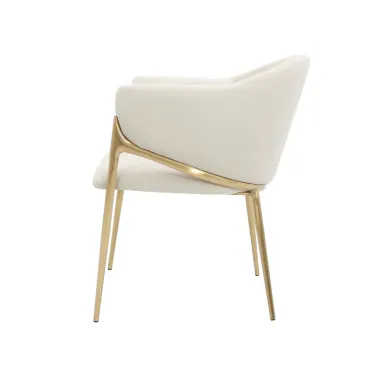 Modig M5-10 Krzesło biały ecru aksamit 60 x 76 x 63cm