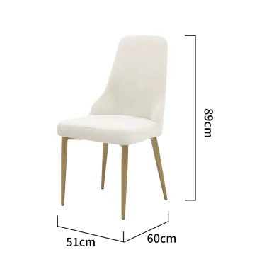 Modig M4-10 Krzesło biały ecru aksamit 60 x 76 x 63cm