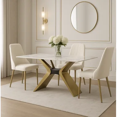 Modig M4-10 Krzesło biały ecru aksamit 60 x 76 x 63cm