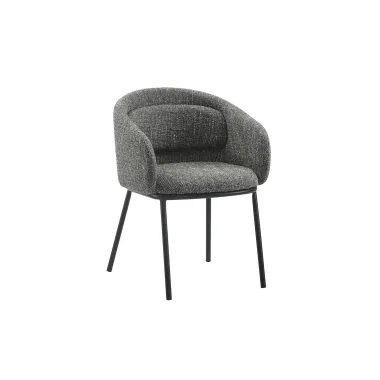 Invicta Krzesło tapicerowane FLORENZ tkanina teksturowana szara 56 x 78 x 55cm / 47791