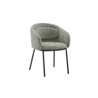 Invicta Krzesło tapicerowane FLORENZ tkanina teksturowana ciemnozielona 56 x 78 x 55cm / 47794