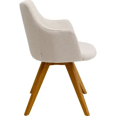 Kare Krzesło obrotowe COCO WOOD kremowe 51 x 81 x 60cm / 70740