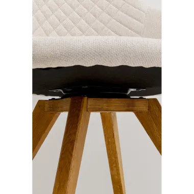Kare Krzesło obrotowe COCO WOOD kremowe 51 x 81 x 60cm / 70740