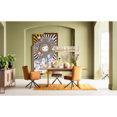 Kare Krzesło obrotowe CHELSEA zielony 65 x 90 x 60cm / 85770