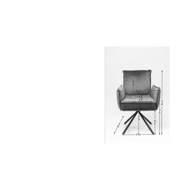 Kare Krzesło obrotowe CHELSEA zielony 65 x 90 x 60cm / 85770