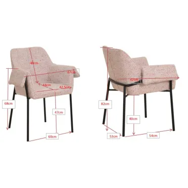 Kare Krzesło BESS beżowy 70 x 85 x 62cm / 87067