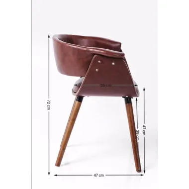 Kare Krzesło MONACO brązowe 58 x 72 x 61cm / 81837