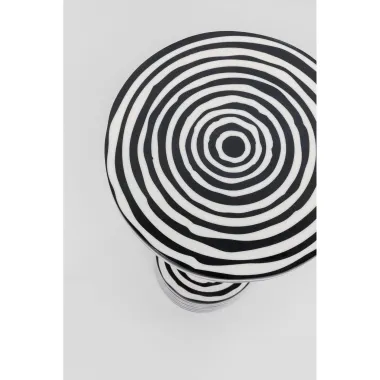 Kare Stolik pomocniczy DOMERO SWIRL biało czarny Ø 25 x 50 x 25cm / 70327