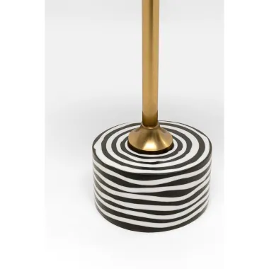 Kare Stolik pomocniczy DOMERO SWIRL biało czarny Ø 25 x 50 x 25cm / 70327