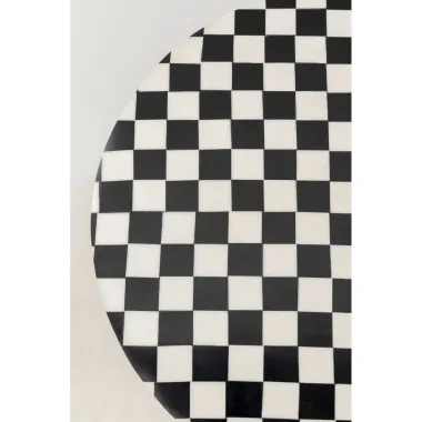 Kare Stolik pomocniczy DOMERO CHESS czarno biały Ø 25 x 50 x 25cm / 86569
