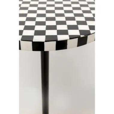 Kare Stolik pomocniczy DOMERO CHESS czarno biały Ø 25 x 50 x 25cm / 86569