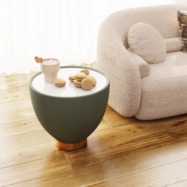 Kare Stolik boczny ENDLESS VEGAS zielony Ø 47 x 45 x 47cm / 87132