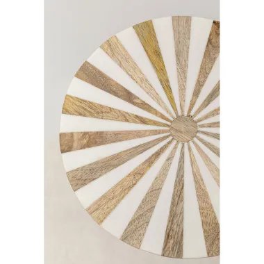 Kare Stolik pomocniczy DOMERO CIRQUE GOLD WHITE Ø 25 x 50 x 25cm / 86571