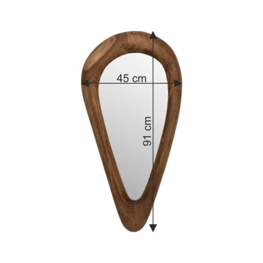 Kare Lustro ścienne JORGE brązowe 45 x 91 x 5cm / 70374