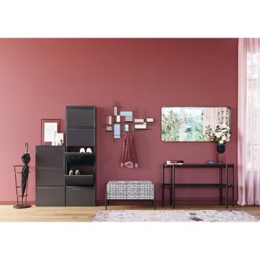 Kare Lustro ścienne OMBRA SOFT BLACK czarne 60 x 120 x 5cm / 82856