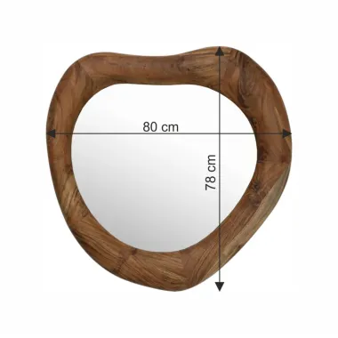 Kare Lustro ścienne JORGE brązowe 78 x 80 x 7cm / 70375