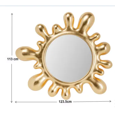 Kare Lustro ścienne GIANT DROP złoty 123 x 113x 10cm / 70601