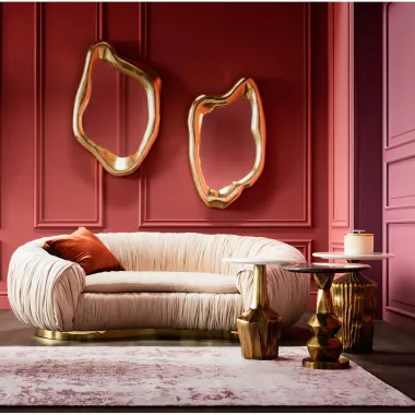 Kare Lustro ścienne HOLOGRAM złoty 68 x 117x 9cm / 83207