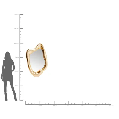 Kare Lustro ścienne HOLOGRAM złoty 68 x 117x 9cm / 83207