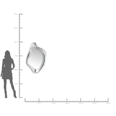 Kare Lustro ścienne HOLOGRAM SILVER 76 x 119x 9cm / 80945