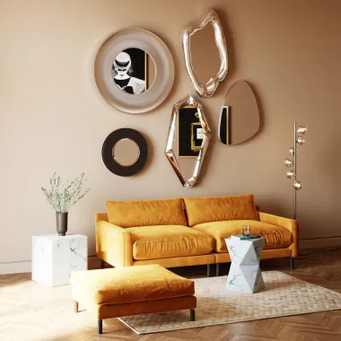 Kare Lustro ścienne HOLOGRAM SILVER 68 x 117x 9cm / 80946