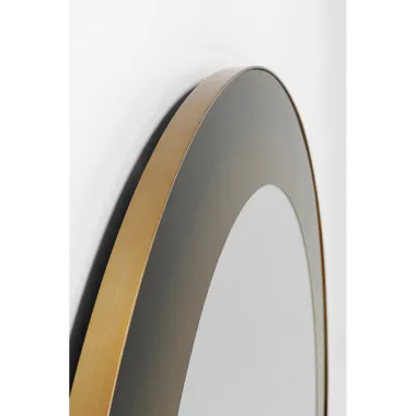 Kare Lustro ścienne PREZIOSO czarno-złote Ø 100 x 100 x 3cm / 87459