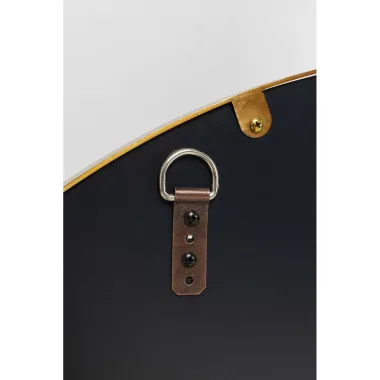 Kare Lustro ścienne PREZIOSO czarno-złote Ø 100 x 100 x 3cm / 87459