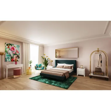 Kare Lustro ścienne CURVE BRASS złoty 70 x 200 x 5cm / 82713