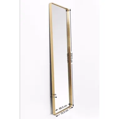 Kare Lustro ścienne CURVE BRASS złoty 70 x 200 x 5cm / 82713