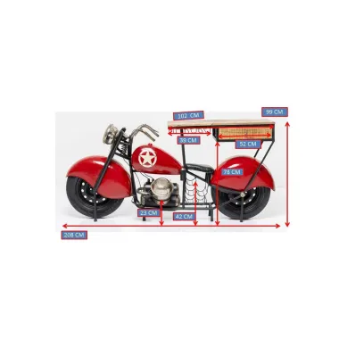 Kare Bar MOTORBIKE RED 210 x 98 x 42cm / 86709