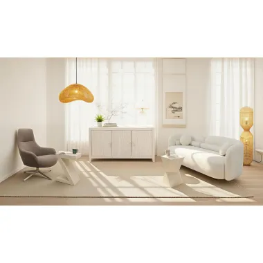 Kare Komoda TRAVERTINO beżowy 140 x 77 x 45cm / 71067