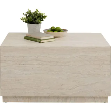 Kare Stolik kawowy TRAVERTINO beżowy 80 x 45 x 60cm / 71047