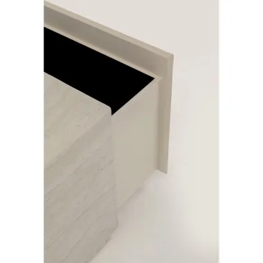 Kare Stolik kawowy TRAVERTINO beżowy 80 x 45 x 60cm / 71047