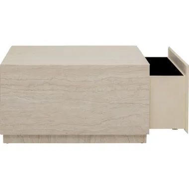 Kare Stolik kawowy TRAVERTINO beżowy 80 x 45 x 60cm / 71047