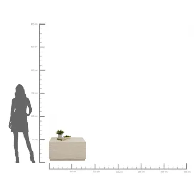 Kare Stolik kawowy TRAVERTINO beżowy 80 x 45 x 60cm / 71047