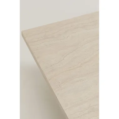 Kare Stolik kawowy TRAVERTINO beżowy 100 x 42 x 100cm / 71064