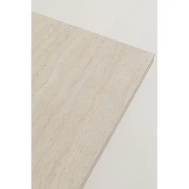 Kare Stolik kawowy TRAVERTINO beżowy 100 x 42 x 100cm / 71064
