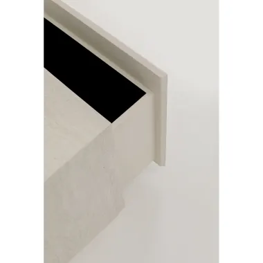 Kare Stolik pomocniczy TRAVERTINO beżowy 45 x 45 x 45cm / 71052