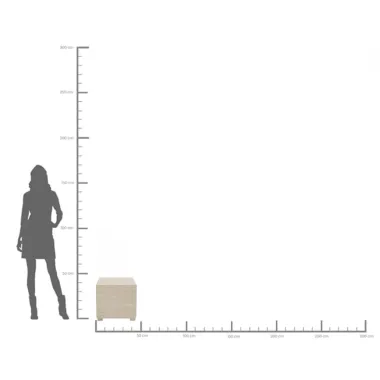 Kare Stolik pomocniczy TRAVERTINO beżowy 45 x 45 x 45cm / 71052