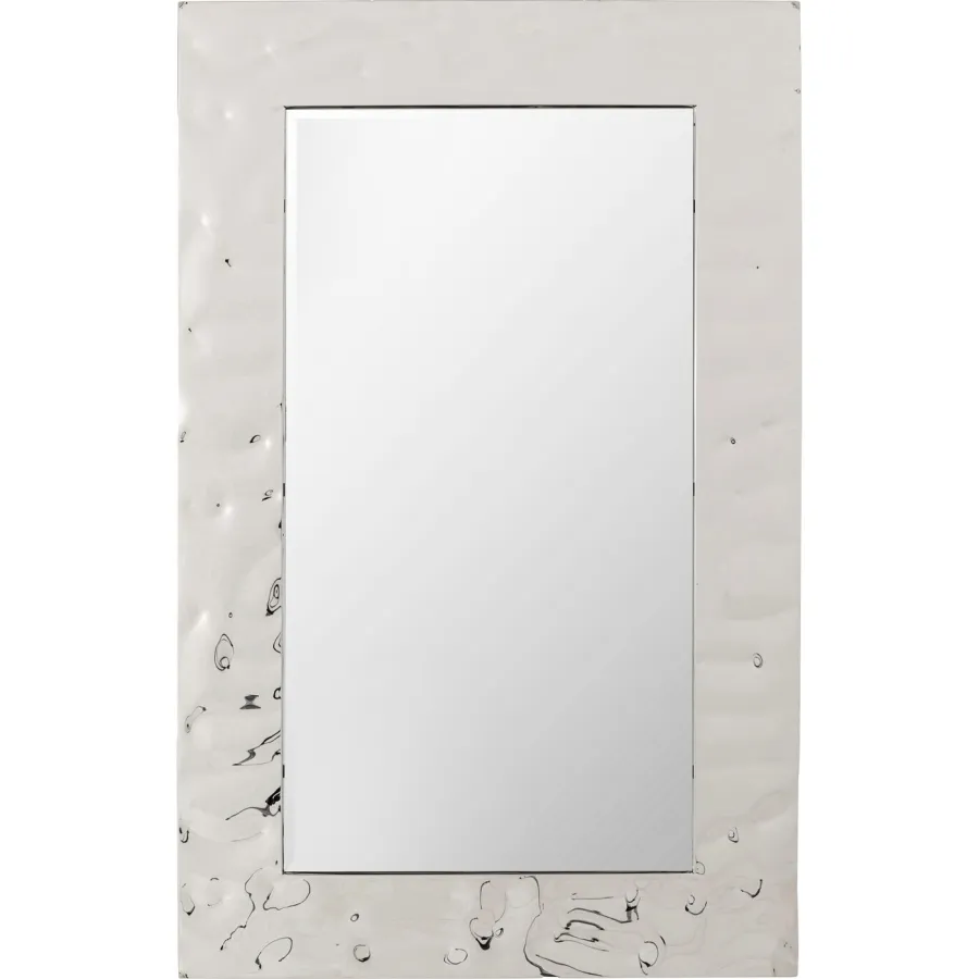 Kare Lustro ścienne CALDERA srebrne 70 x 110 x 17cm / 70488